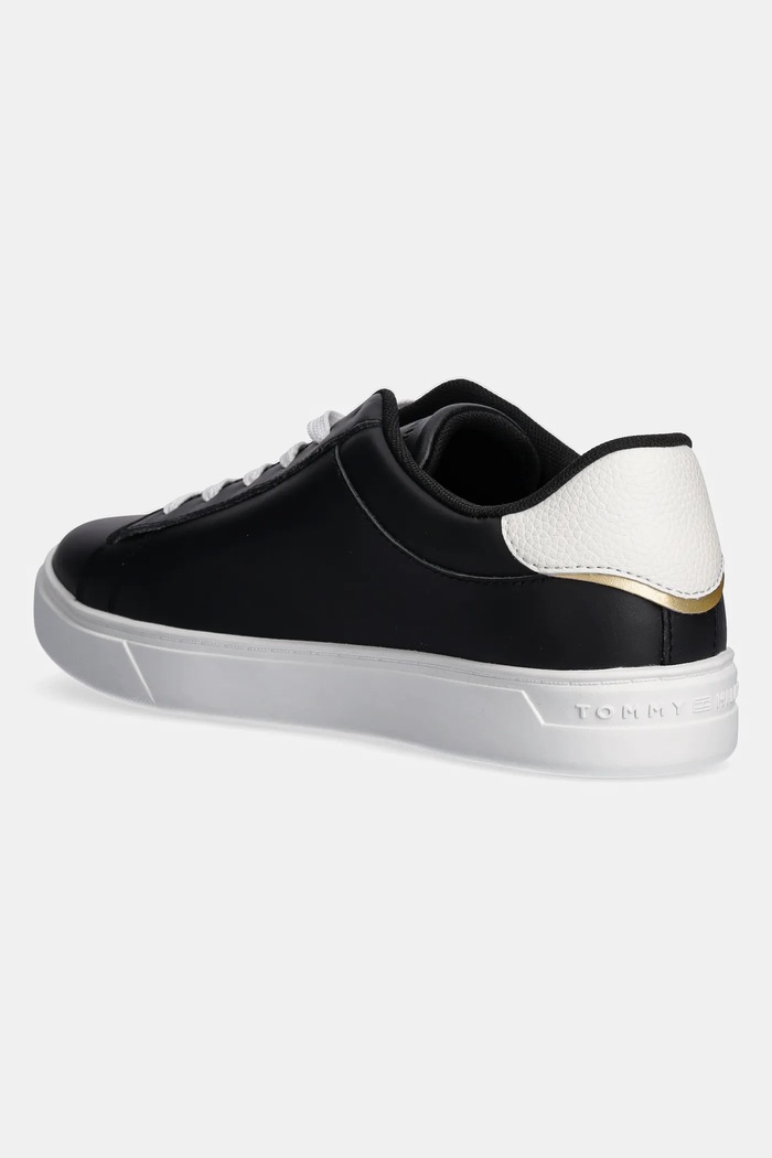 Boty Kožené sneakers boty Tommy Hilfiger ESSENTIAL COURT SNEAKER FW0FW08320 černá