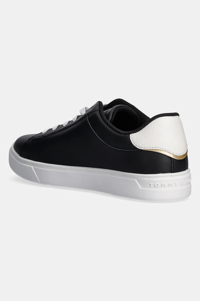 Boty Kožené sneakers boty Tommy Hilfiger ESSENTIAL COURT SNEAKER FW0FW08320 černá