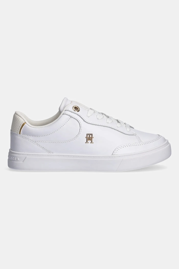 Tommy Hilfiger Sneakersy skórzane ESSENTIAL CHIC COURT SNEAKER FW0FW08322 biały SS25