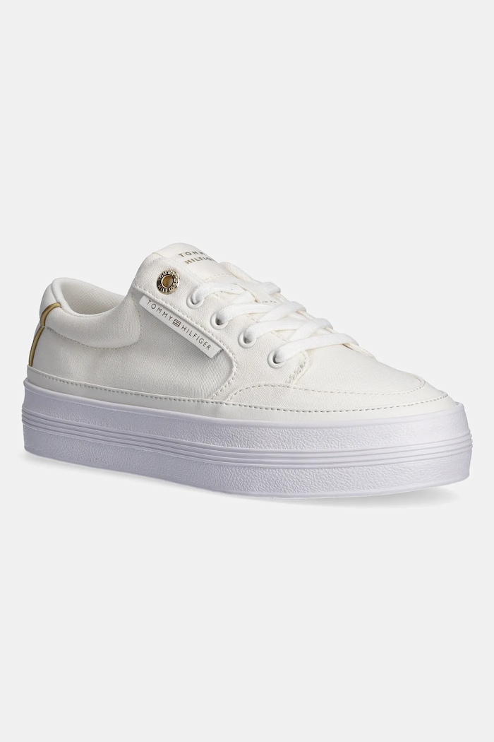 Tommy Hilfiger sportcipő ESSENTIAL VULC TEXTILE SNEAKER lapos fehér FW0FW08323