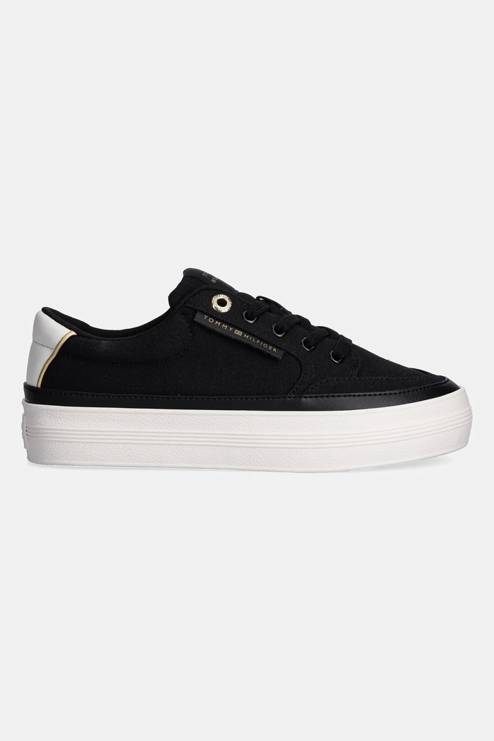 Tenisky Tommy Hilfiger ESSENTIAL VULC TEXTILE SNEAKER FW0FW08323 černá SS25