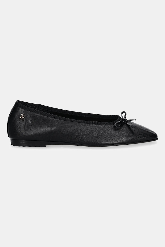 Кожени балеринки Tommy Hilfiger BALLERINA SOFT LEATHER FW0FW08355 черен SS25