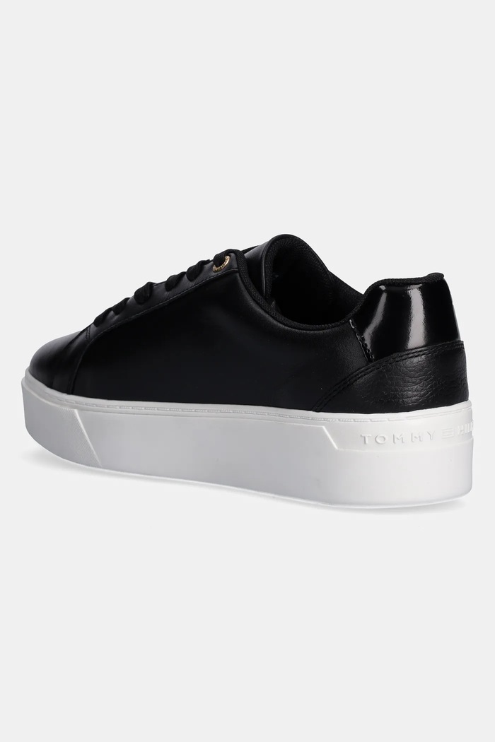 Obuća Kožne tenisice Tommy Hilfiger TH PLATFORM COURT SNEAKER FW0FW08614 crna