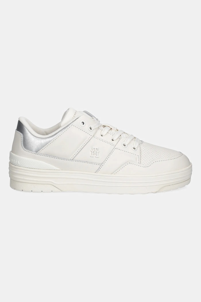 Кожени маратонки Tommy Hilfiger FEMININE BASKET SNEAKER FW0FW08326 бежов SS25