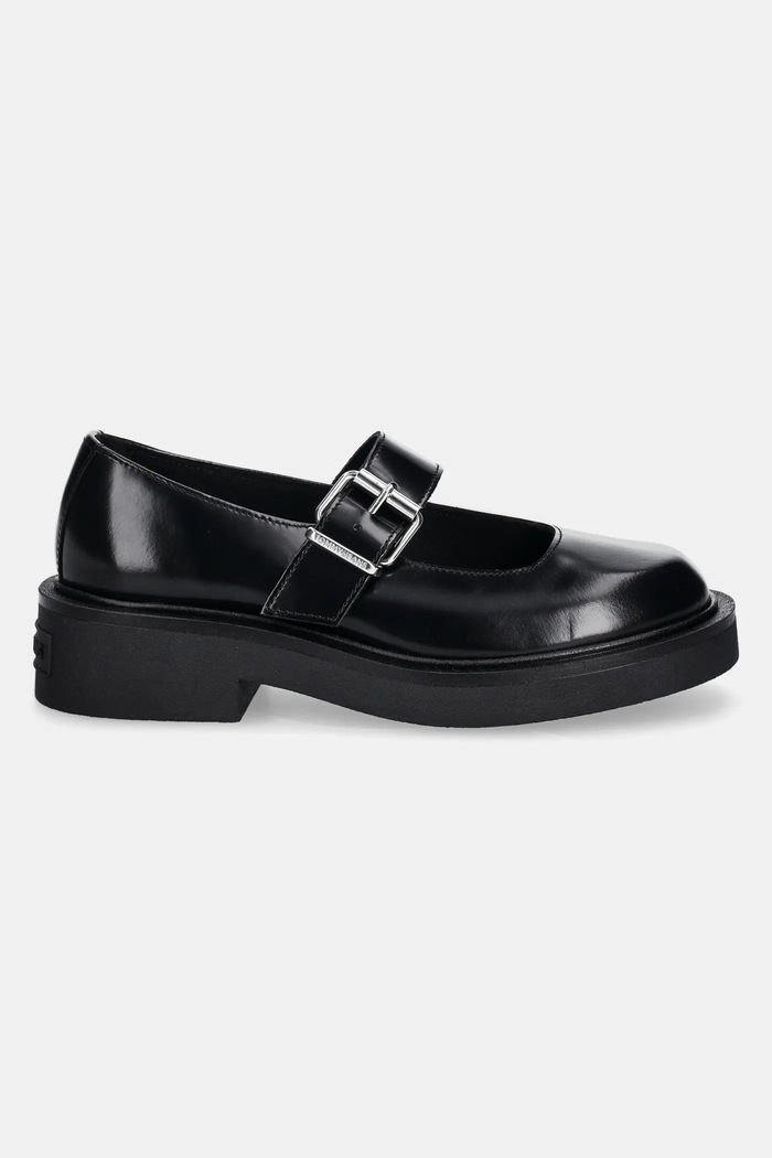 Кожени половинки обувки Tommy Jeans TJW MARY JANE SHOE EN0EN02723 черен SS25