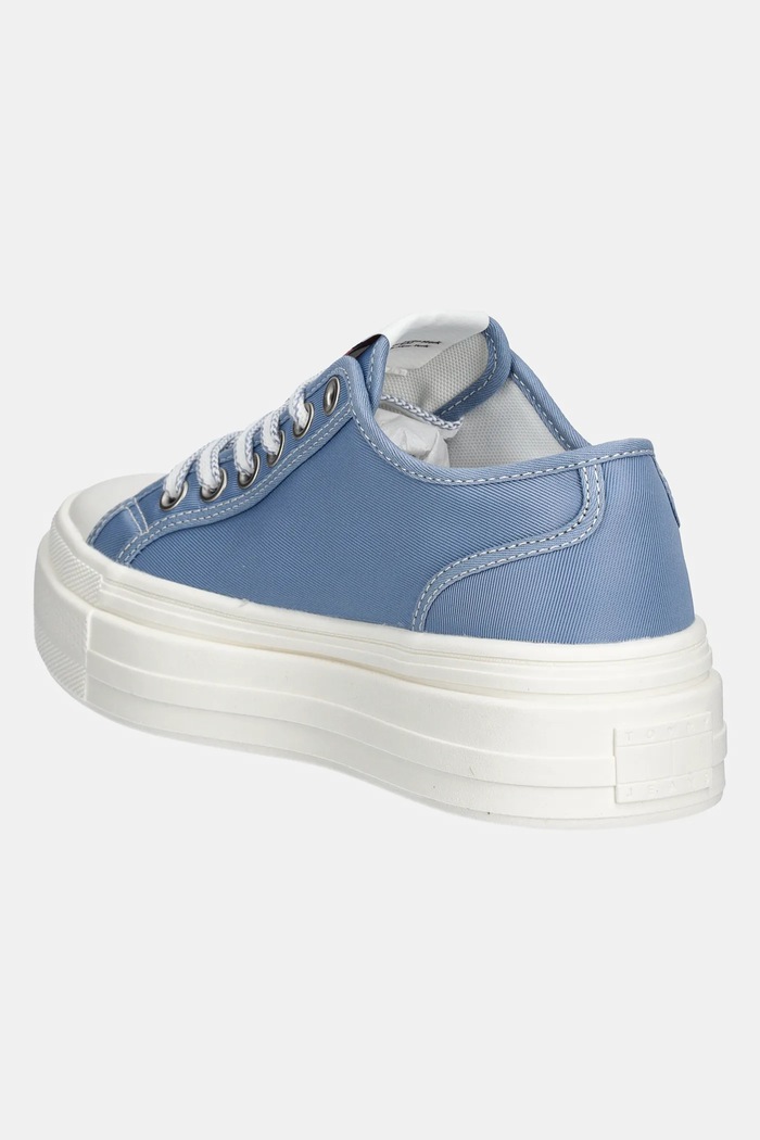 Boty Tenisky Tommy Jeans TJW FOXING FLATFORM SNEAKER LOW EN0EN02713 modrá