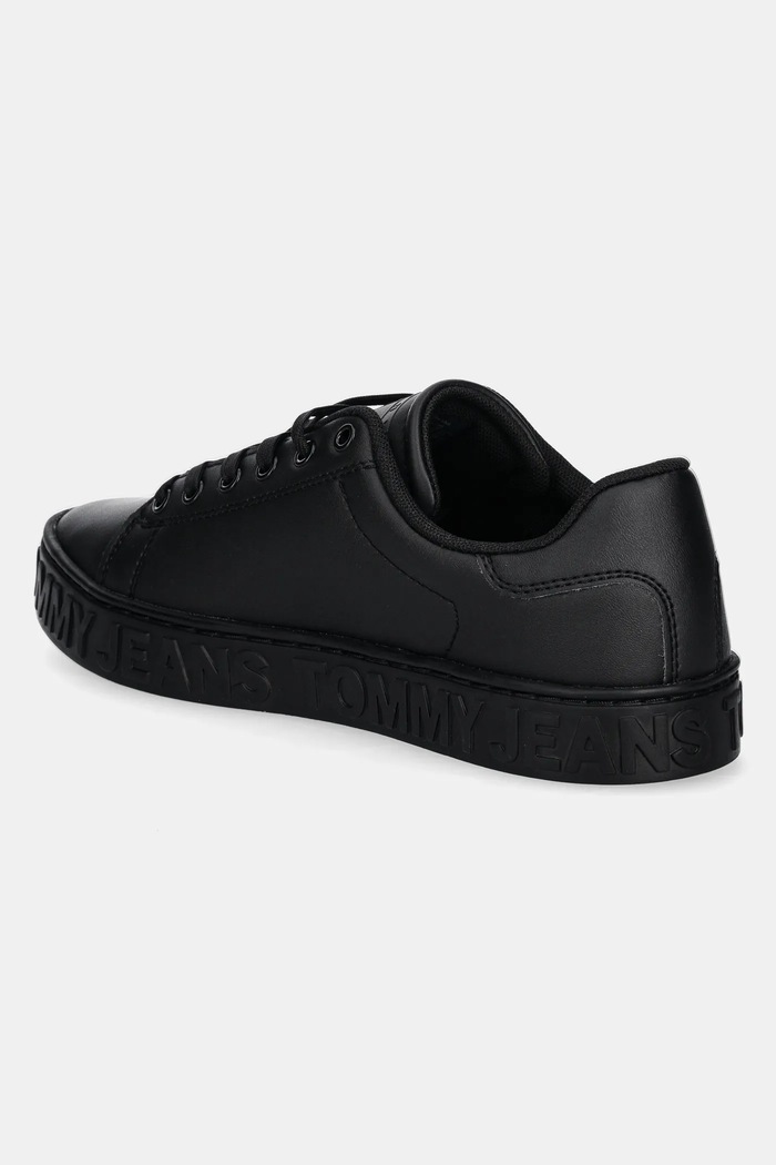 Παπούτσια Δερμάτινα sneakers Tommy Jeans TJW LOGO SNEAKER ESS EN0EN02703 μαύρο
