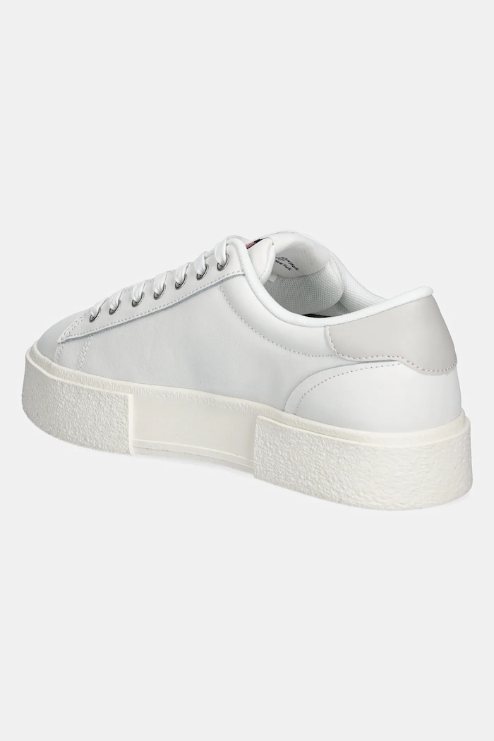 Παπούτσια Δερμάτινα sneakers Tommy Jeans TJW FLATFORM SNEAKER EN0EN02698 λευκό
