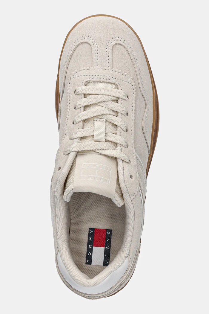 Tommy Jeans sneakersy zamszowe THE GREENWICH SUEDE beżowy EN0EN02696