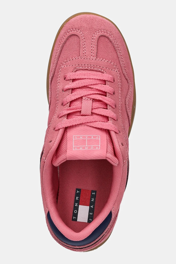 Semišové tenisky Tommy Jeans THE GREENWICH SUEDE ružová EN0EN02696
