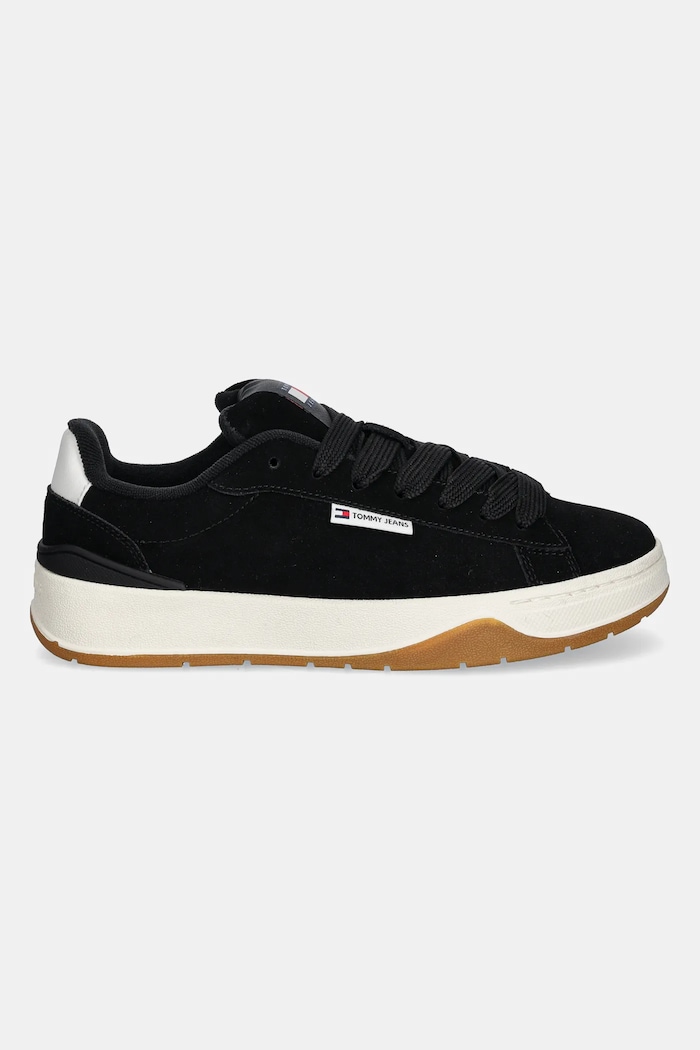Σουέτ sneakers Tommy Jeans TJW SKATE SNEAKER EN0EN02677 μαύρο SS25