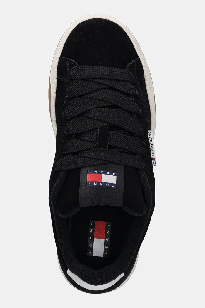 Σουέτ sneakers Tommy Jeans TJW SKATE SNEAKER μαύρο EN0EN02677