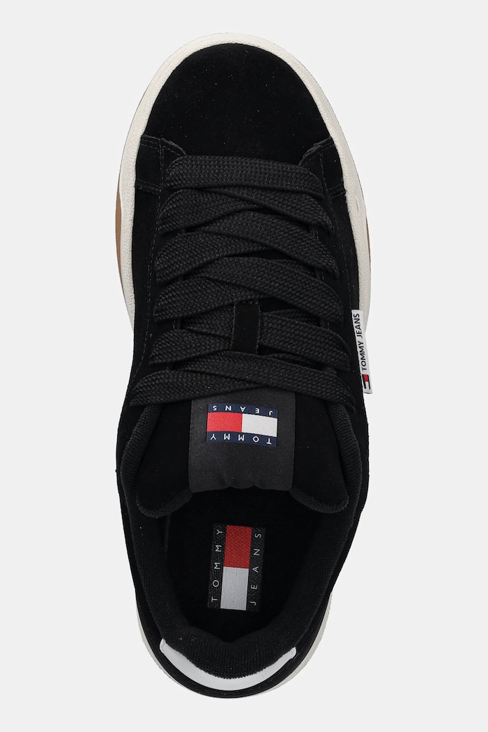 Σουέτ sneakers Tommy Jeans TJW SKATE SNEAKER μαύρο EN0EN02677
