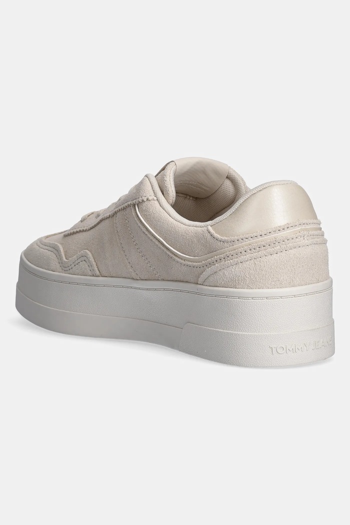 Παπούτσια Σουέτ sneakers Tommy Jeans THE GREENWICH FLATFORM ELEVATED EN0EN02676 μπεζ