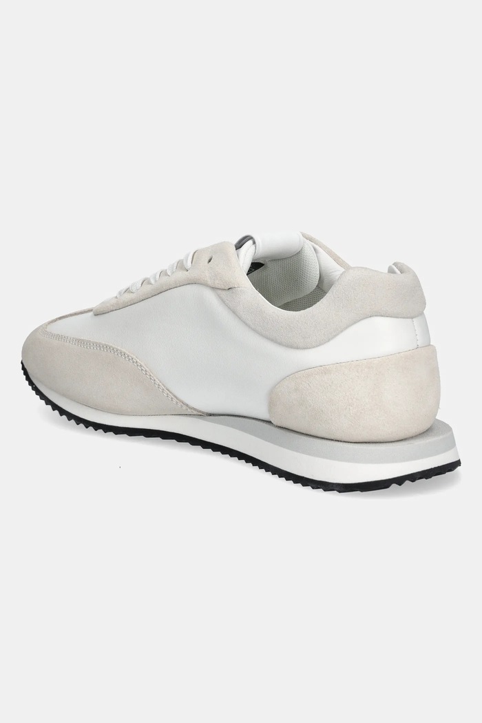 Обувки Кожени маратонки Calvin Klein RUNNER LACE UP - LTH SUE MIX HW0HW02286 бял