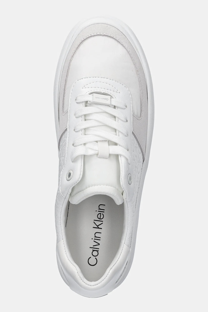 Sneakers boty Calvin Klein VULC LACE UP - MONO bílá HW0HW02293