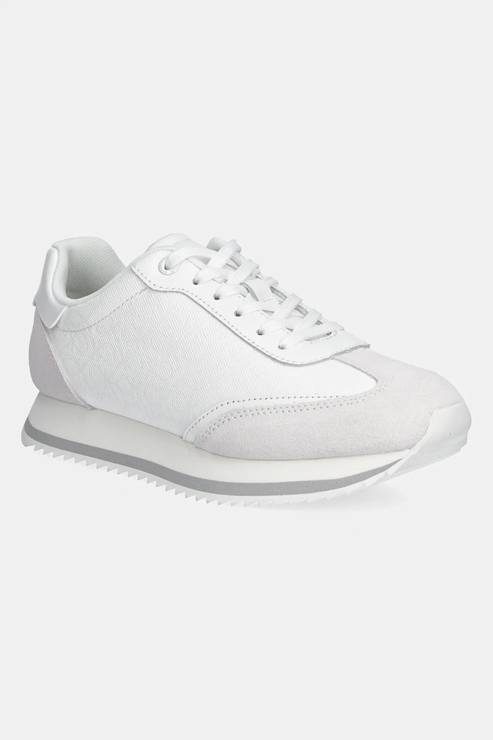 Tenisice Calvin Klein RUNNER LACE UP - MONO MIX sintetički bijela HW0HW02294