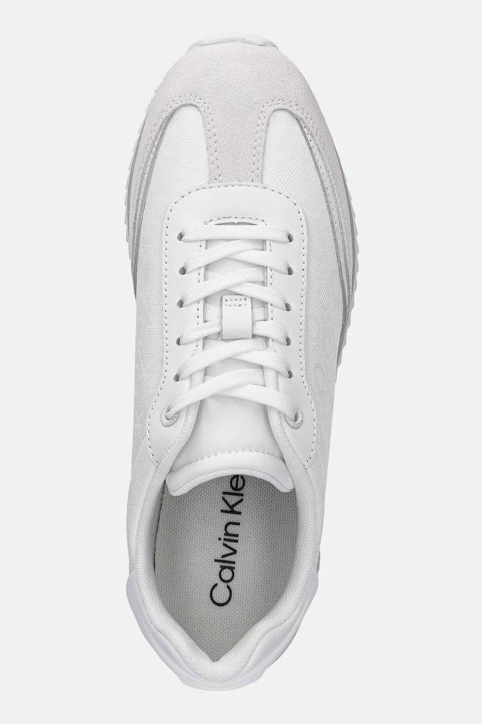 Tenisice Calvin Klein RUNNER LACE UP - MONO MIX bijela HW0HW02294