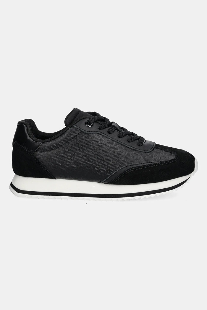 Sneakers boty Calvin Klein RUNNER LACE UP - MONO MIX HW0HW02294 černá SS25