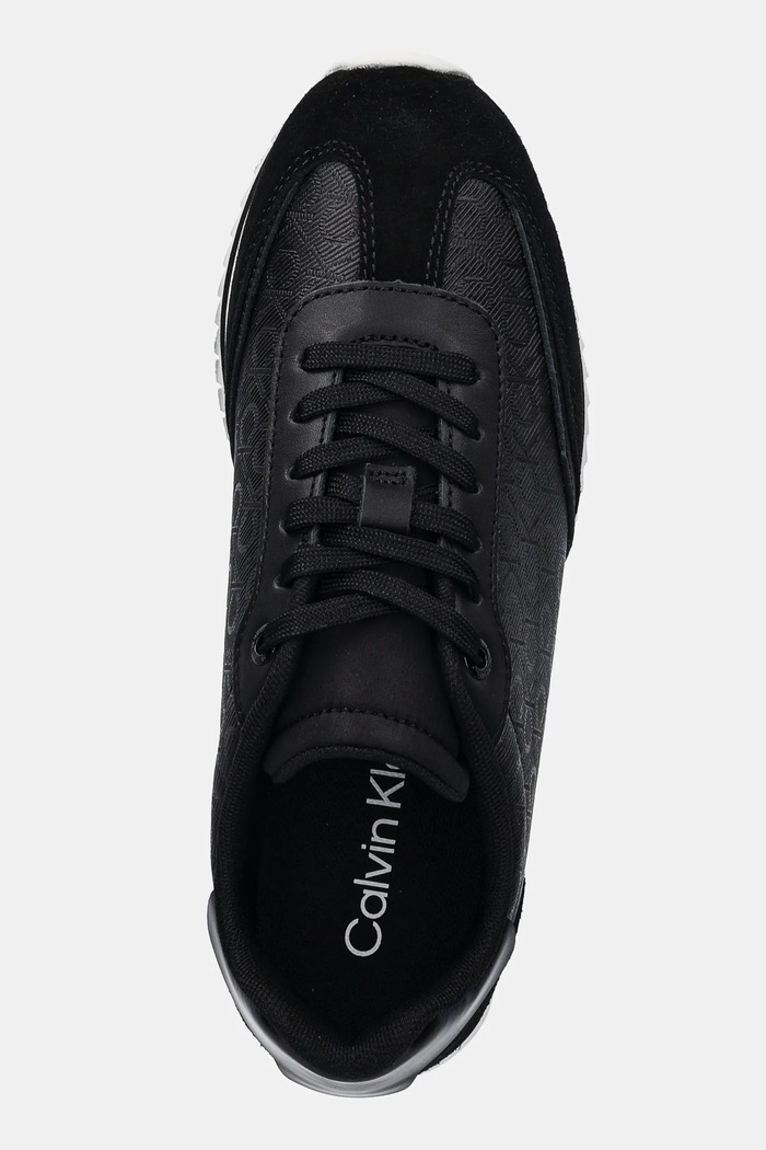 Sneakers boty Calvin Klein RUNNER LACE UP - MONO MIX černá HW0HW02294