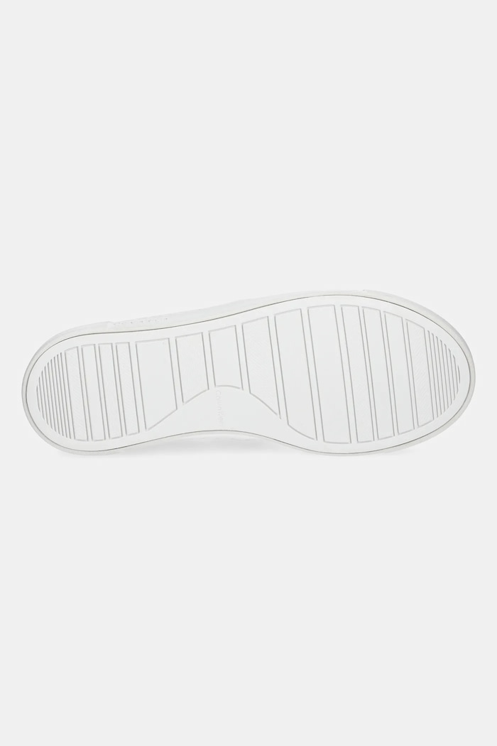 Kožené tenisky Calvin Klein CUPSOLE SLIP ON - WOVEN LTH HW0HW02297 biela