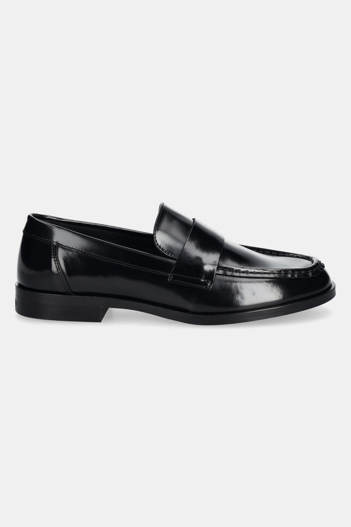 Calvin Klein mokasyny skórzane MOC LOAFER - BRUSH L HW0HW02306 czarny SS25