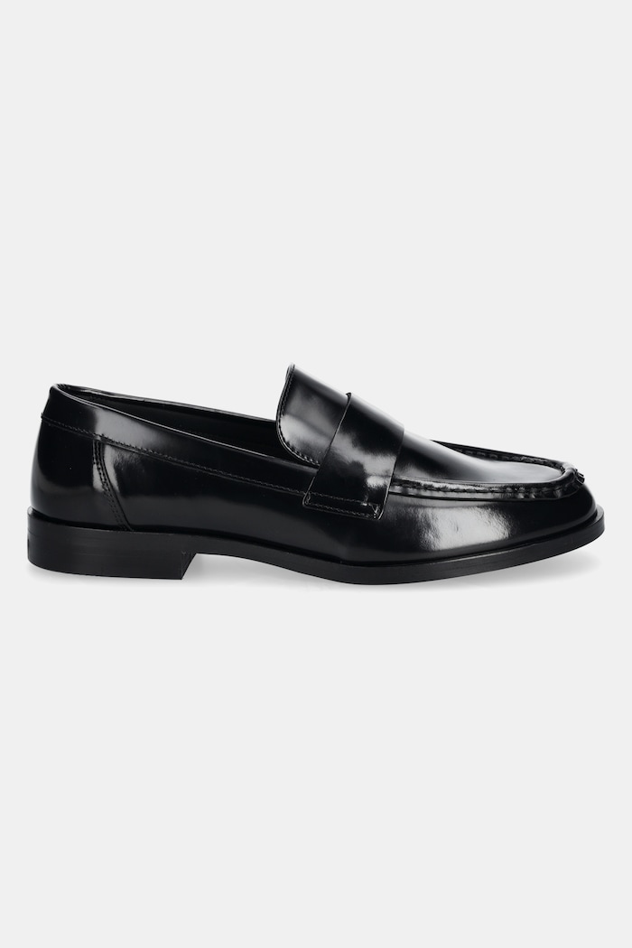 Calvin Klein mokasyny skórzane MOC LOAFER - BRUSH L HW0HW02306 czarny SS25