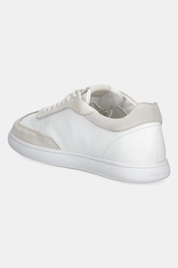 Obuv Kožené tenisky Calvin Klein CUPSOLE LACE UP - LTH SUE MIX HW0HW02435 biela