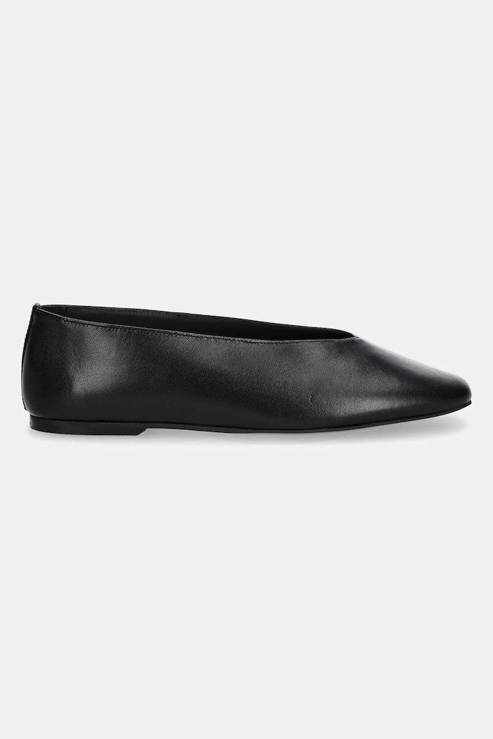 Calvin Klein baleriny skórzane CLASSIC BALLERINA - LTH HW0HW02441 czarny SS25