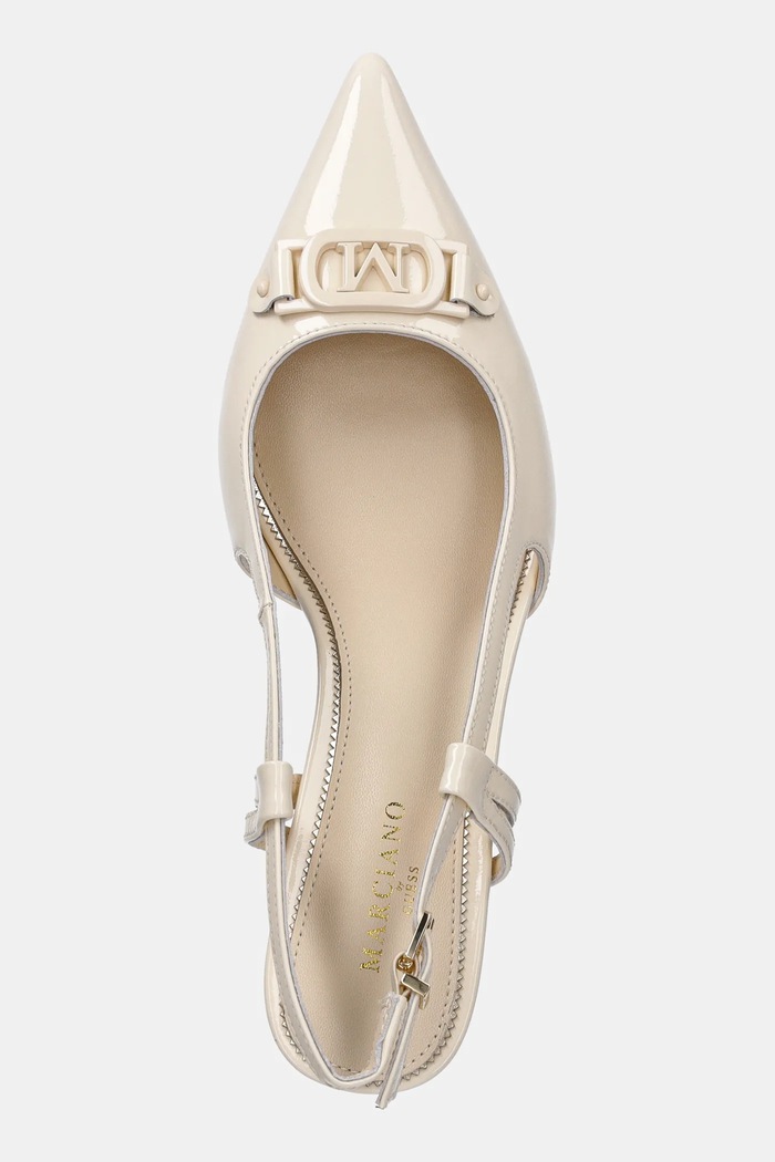 Marciano by Guess szpilki skórzane beżowy 5RGZ15.7287A.G1Z1