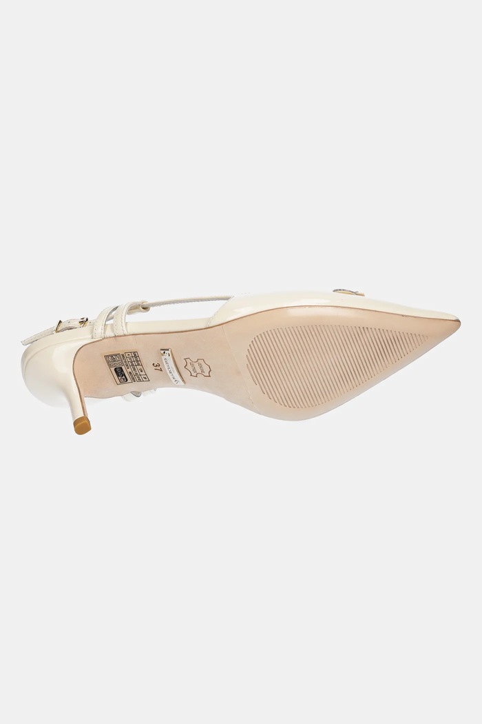 Marciano by Guess szpilki skórzane 5RGZ15.7287A.G1Z1 beżowy
