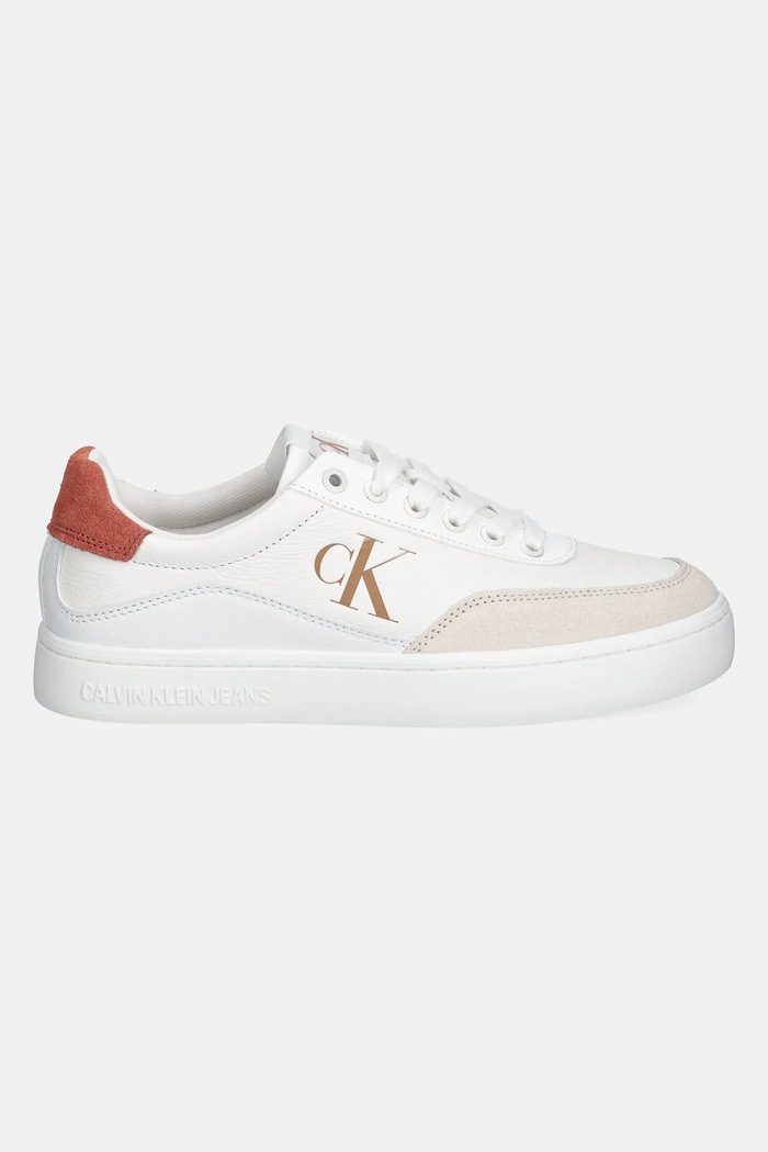 Маратонки Calvin Klein Jeans CLASSIC CUPSOLE LACEUP LOW LTH YW0YW01668 бял SS25