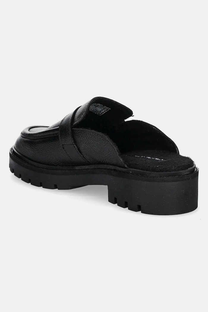 Boty Kožené pantofle Calvin Klein Jeans FLATFORM SLIPON MG LTH YW0YW01655 černá