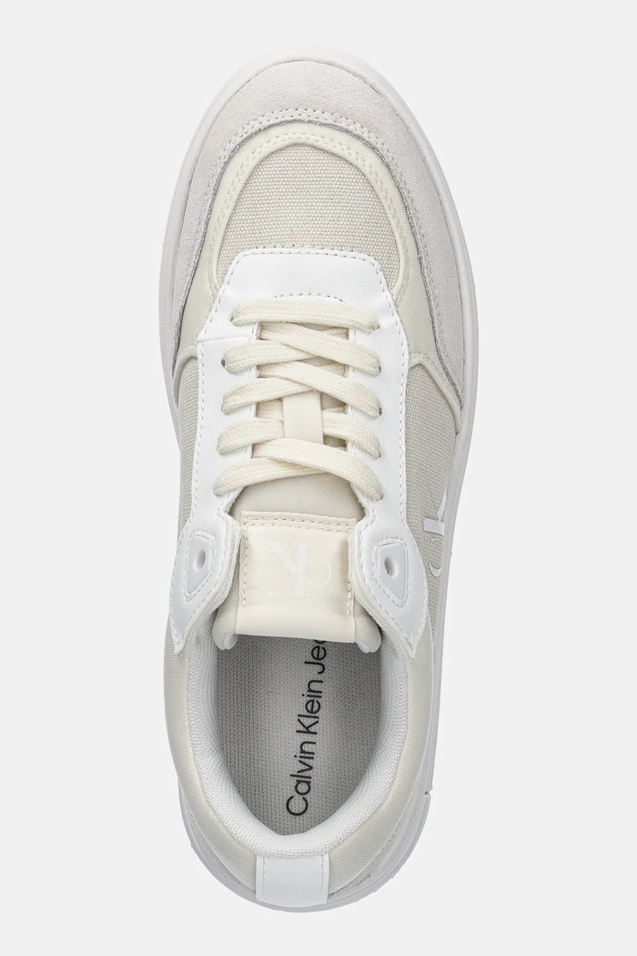 Sneakers Calvin Klein Jeans BOLD FLATF LOW MIX MG MEDIA μπεζ YW0YW01638