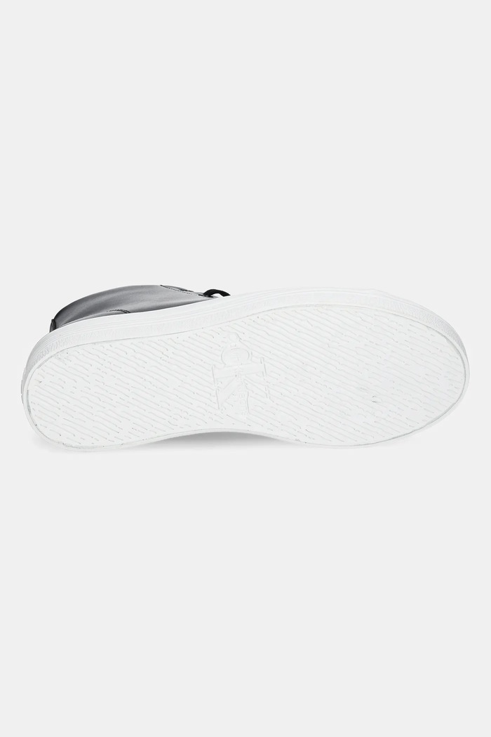 Calvin Klein Jeans trampki skórzane BOLD VULC FLATF MID LTH IN YW0YW01634 czarny