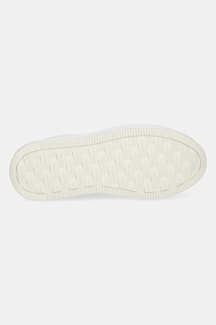 Calvin Klein Jeans sneakersy skórzane BOLD FLATF LOW MIX OHB YW0YW01632 biały