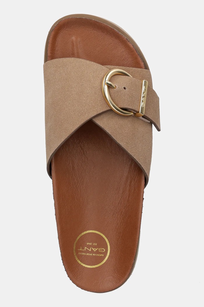 Nubuck παντόφλες Gant Mardale μπεζ 30503936.G25