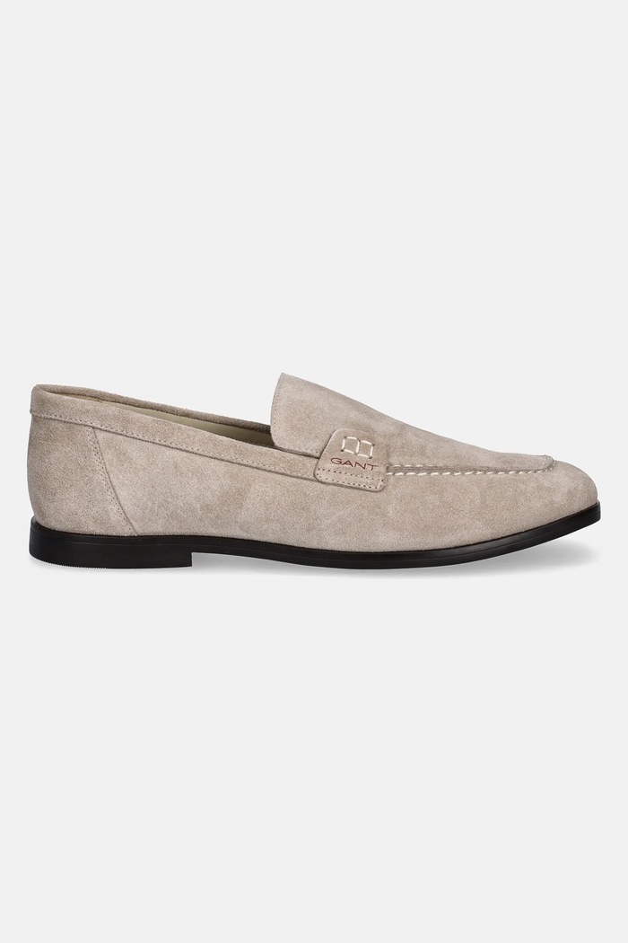 Gant mocasini din piele întoarsă Gimble 30573865.G11 bej SS25