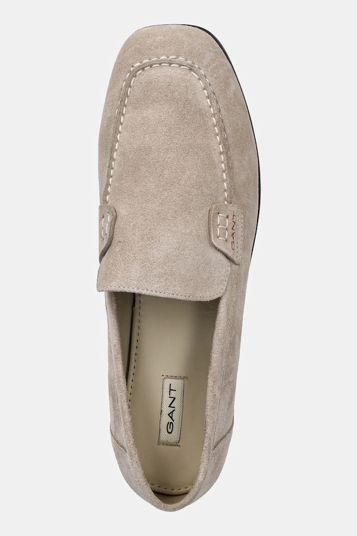 Gant mocasini din piele întoarsă Gimble bej 30573865.G11