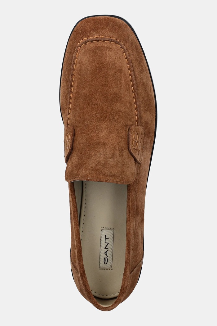 Mocasini din piele întoarsă Gimble Gant 30573865.G420 maro