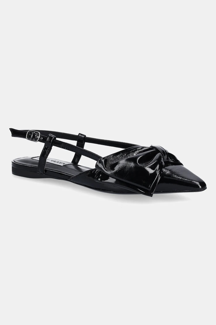 Kožené balerínky Steve Madden Dazzled otvorená päta čierna SM11003531.017