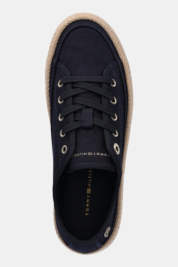 Tenisky Tommy Hilfiger VULC ESPADRILLE SNEAKER námořnická modř FW0FW08404