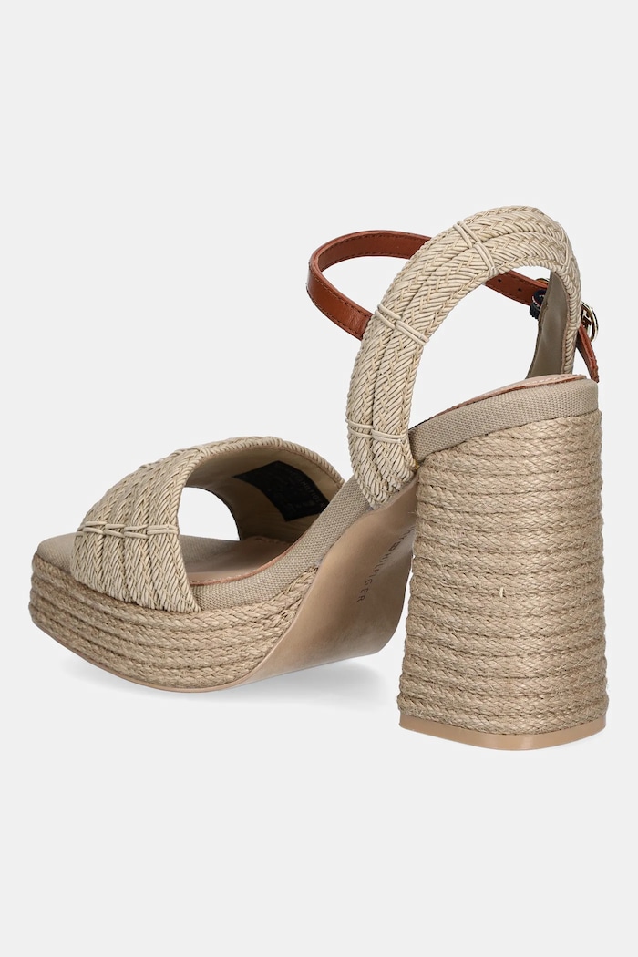 Obuća Sandale Tommy Hilfiger ROPE HEEL PLATFORM SANDAL FW0FW08425 bež