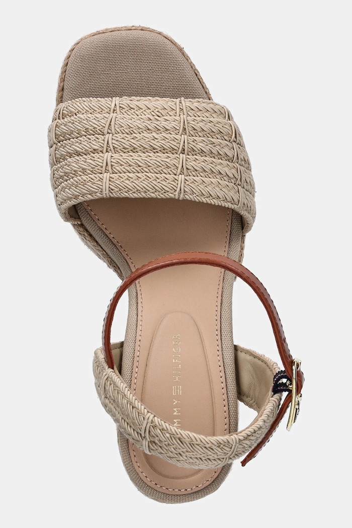 Sandale Tommy Hilfiger ROPE HEEL PLATFORM SANDAL bež FW0FW08425