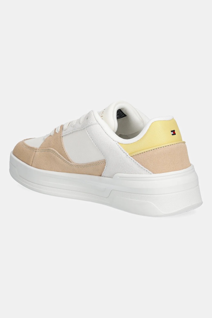 Παπούτσια Δερμάτινα sneakers Tommy Hilfiger ESSENTIAL BASKET SNEAKER FW0FW08456 μπεζ