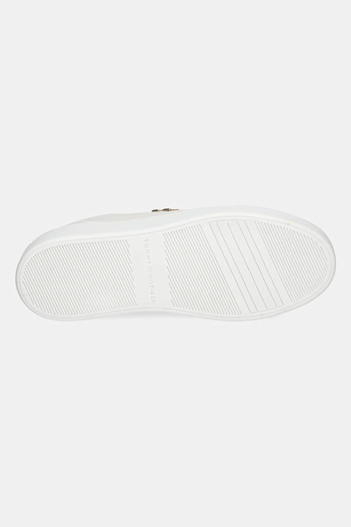 Kožené tenisky Tommy Hilfiger PLATFORM COURT SNEAKER FW0FW08464 biela