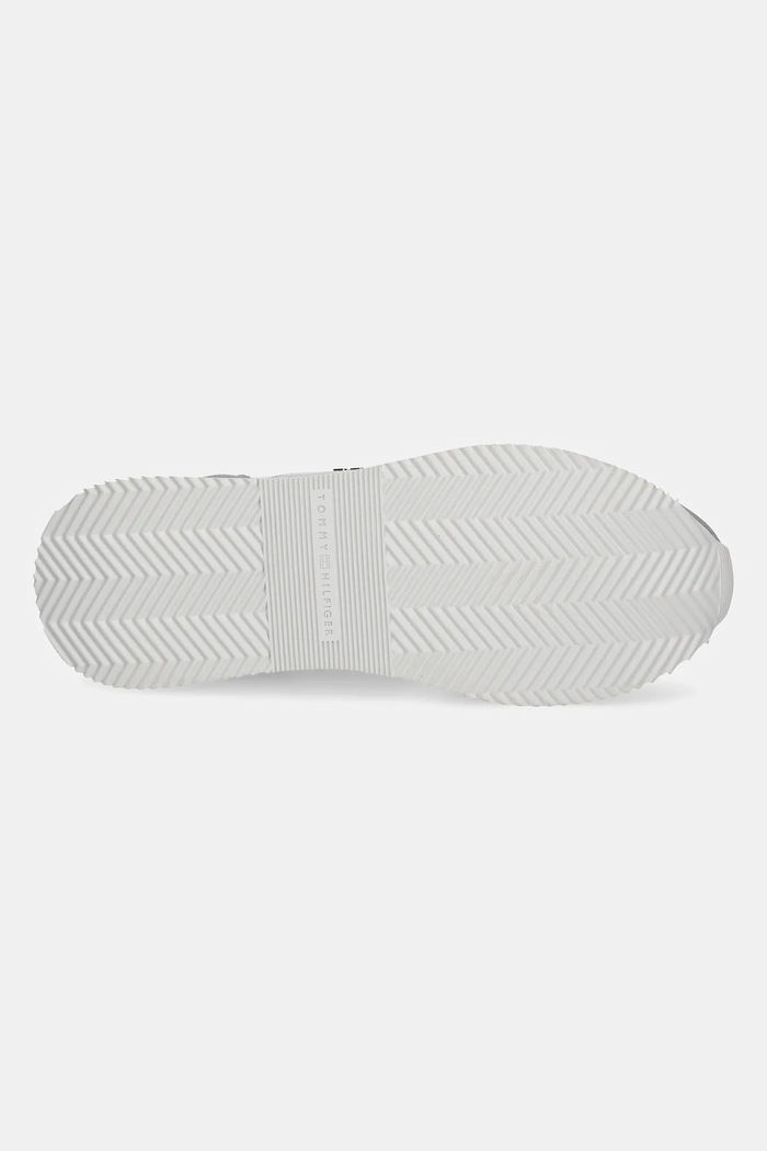 Kožené sneakers boty Tommy Hilfiger TH FASHION RUNNER FW0FW08475 šedá