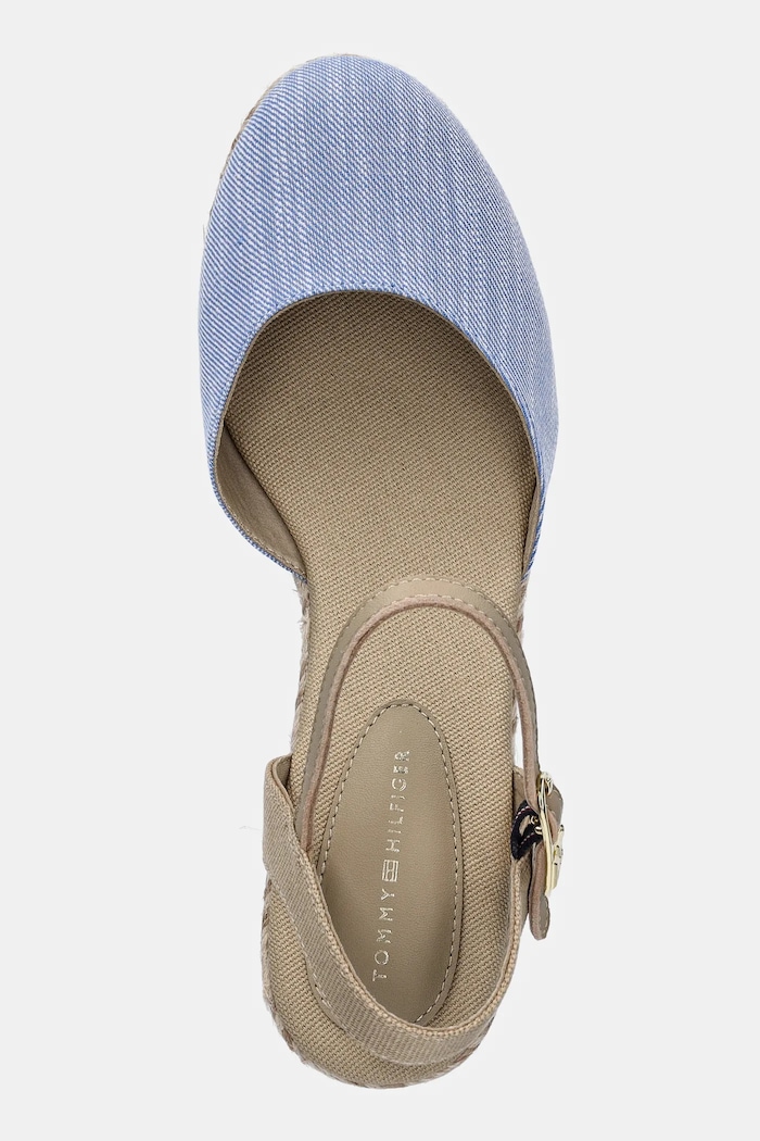 Tommy Hilfiger espadryle CHAMBRAY MID WEDGE ESPAD niebieski FW0FW08477