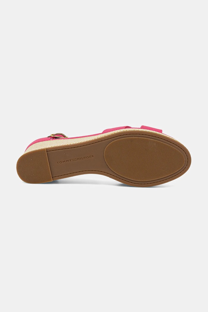 Sandale Tommy Hilfiger FLAG CRISS-CROS MID WEDGE ESPAD FW0FW08481 roza
