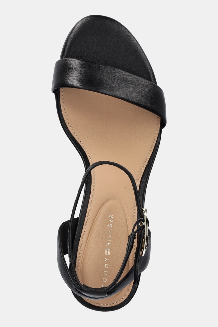 Tommy Hilfiger sandały skórzane LEATHER ANKLE STRAP ESPAD SANDAL czarny FW0FW08533